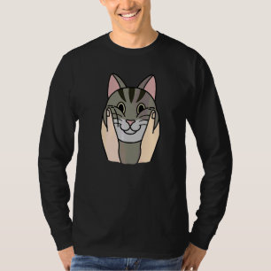 Puffiga kinder Tabby Katt Djur T Shirt