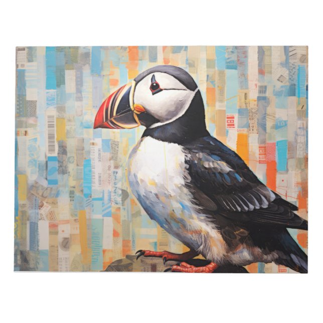Puffin Animal Bird Art Decor Paint Anteckningsblock (Framsida)