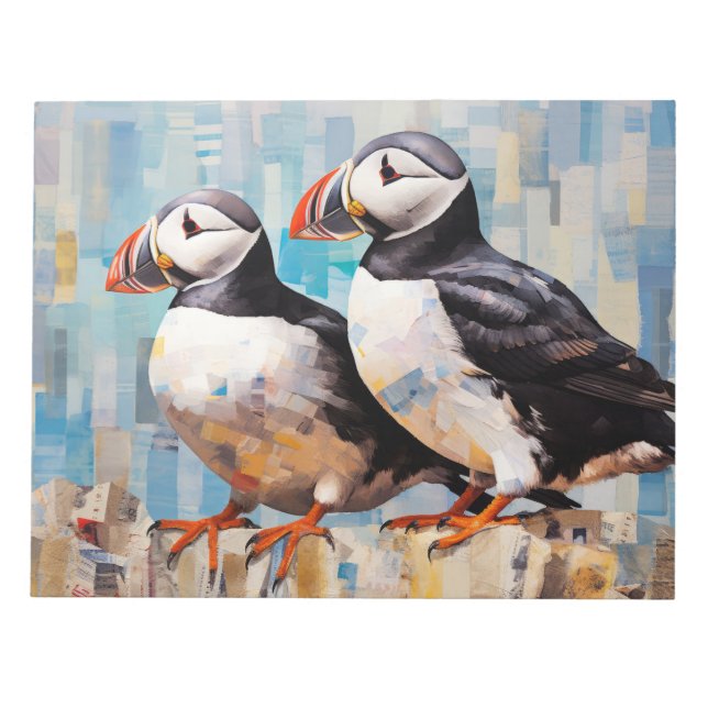 Puffin Animal Bird Art Decor Paint Anteckningsblock (Framsida)