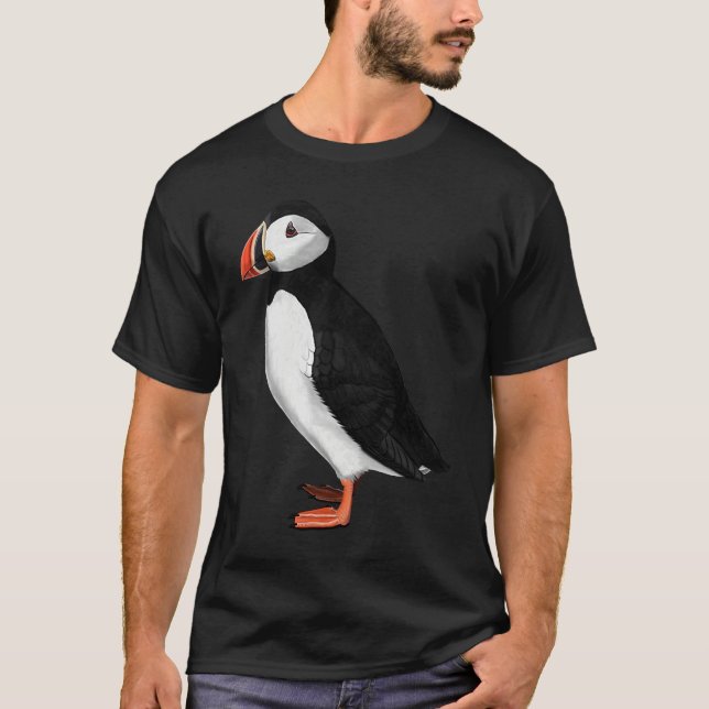 Puffin Bird Bird Birdwatcher Animal Biologist T Shirt (Framsida)