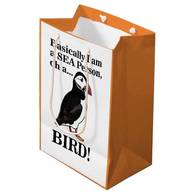 Puffin Bird Seabird Funny Birthday (Framsidan Vinklad)