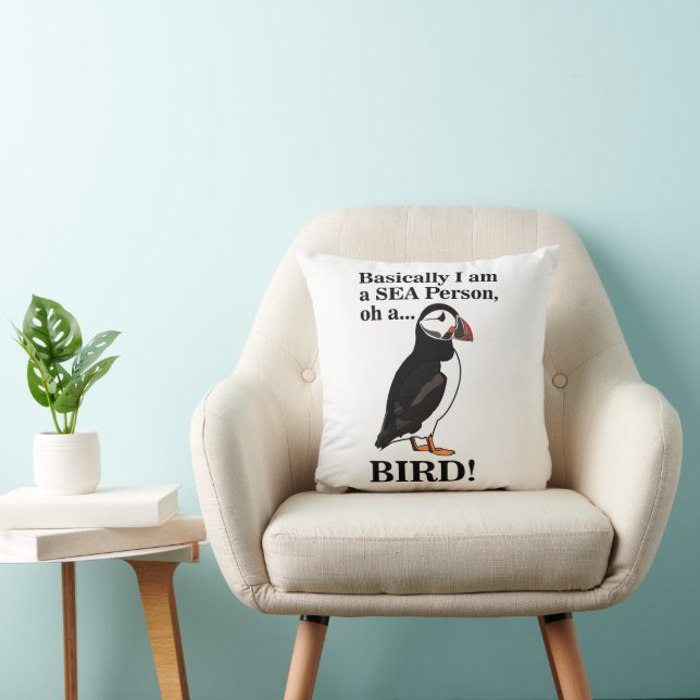 Puffin Bird Seabird Funny Kudde (Stol)