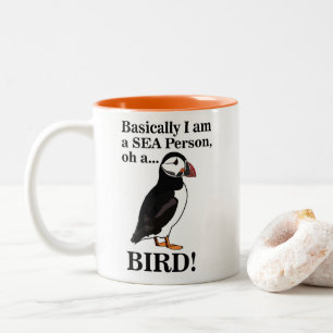 Puffin Bird Seabird Funny Två-Tonad Mugg
