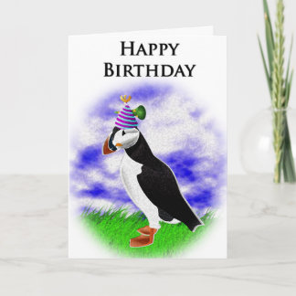Puffin Birthday Card Kort