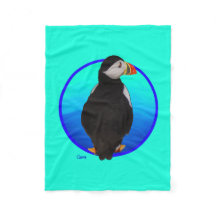 Puffin - Blankett med liten fiskeflotta