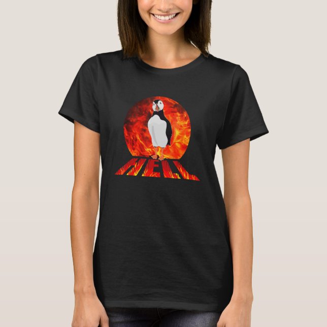Puffin Fan Swearing Animal Pun T Shirt (Framsida)