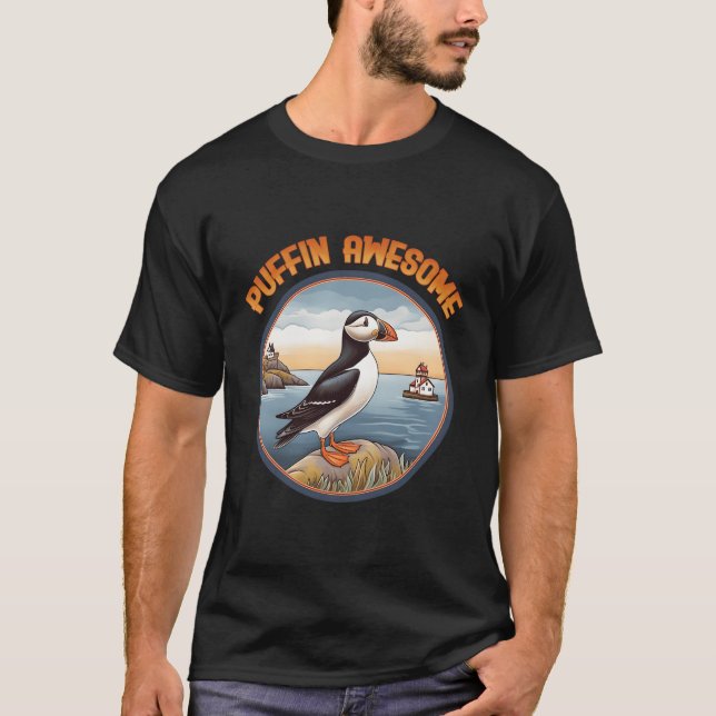Puffin Fantastisk Puffin Bird T Shirt (Framsida)