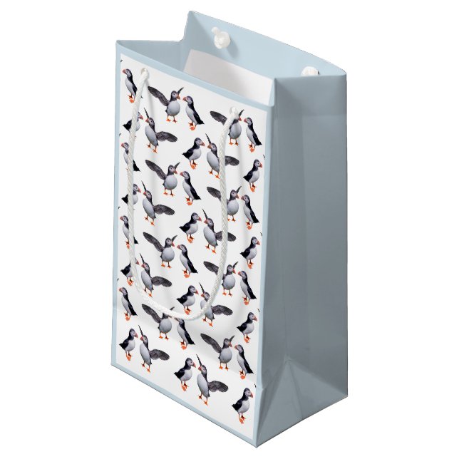Puffin Frenzy Gift Bag (Framsidan Vinklad)