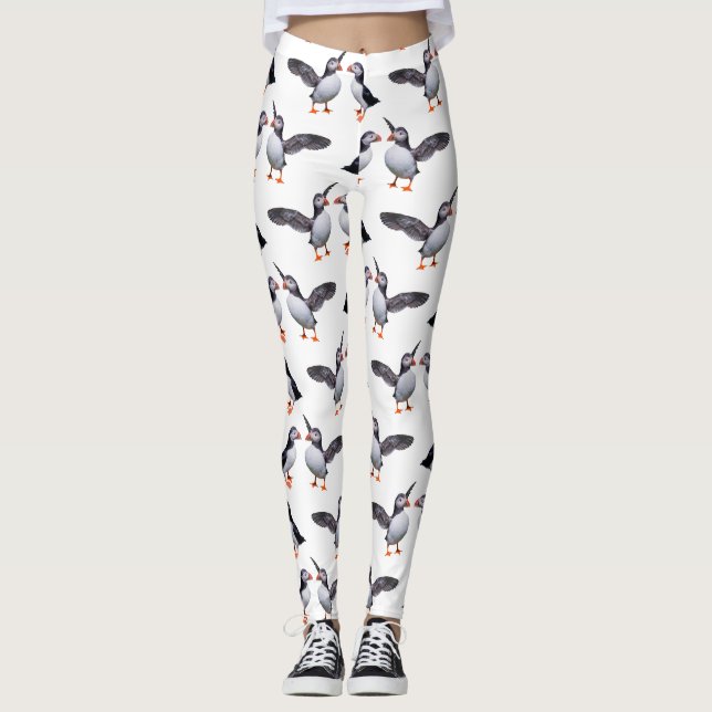 Puffin Frenzy Leggings (välj färg) (Framsida)
