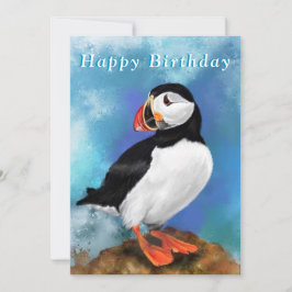 Puffin Grattis på födelsedagen-kort