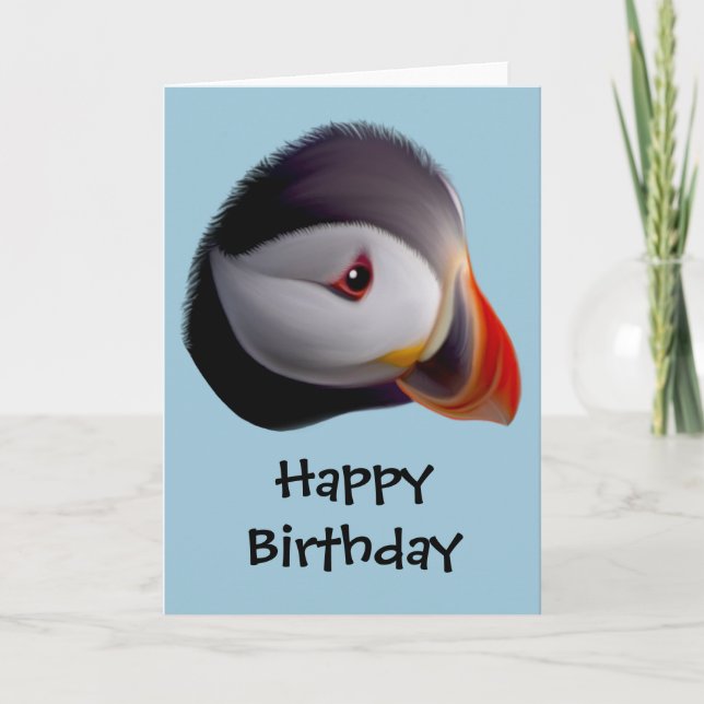 Puffin Grattis på födelsedagen-kort Kort (Framsida)