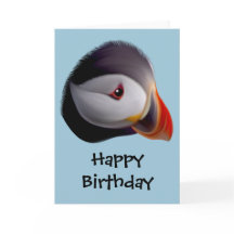 Puffin Grattis på födelsedagen-kort
