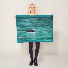 Puffin in Resurrection Bay, Alaska Fleecefilt