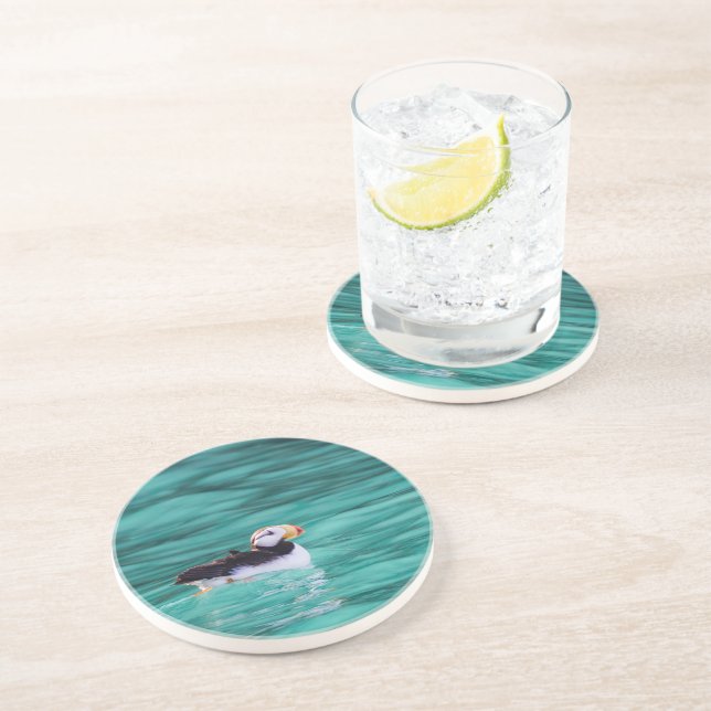 Puffin in Resurrection Bay, Alaska Underlägg (Sidan)