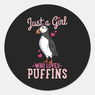 Puffin Island Bara en som Kärlek Puffins Runt Klistermärke