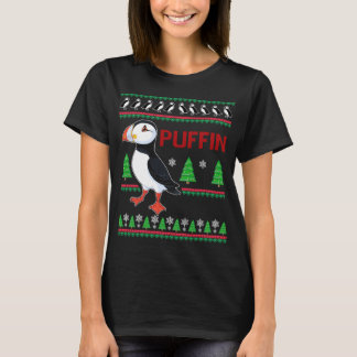 Puffin Julafton Ugly Sweater Puffins Älskare Funny T Shirt