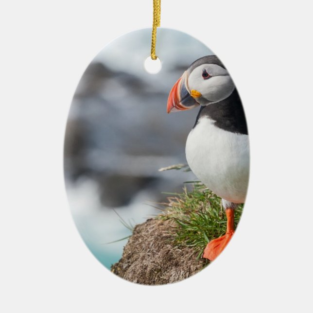 Puffin Julgransprydnad Keramik (Framsidan)