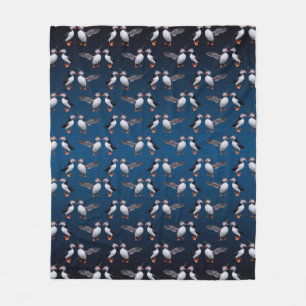Puffin Pals Fleece Blanket (Mörk blått blandning)