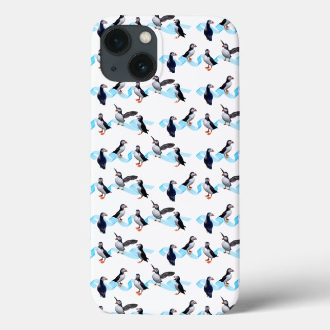 Puffin Party iPad-fodral (välj färg) (Baksida)