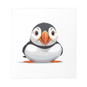 Puffin Peeking Cute Adsible Funny Animal Tecknad Anteckningsblock