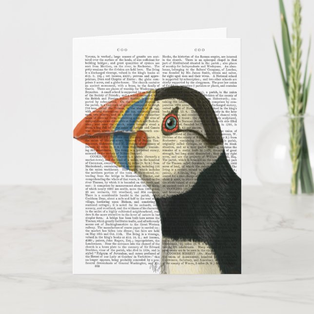 Puffin Portrait Kort (Framsida)