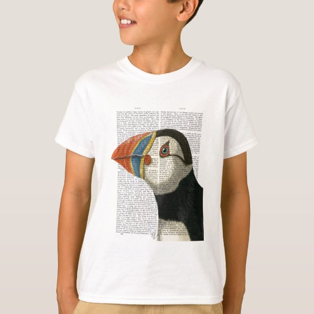Puffin Porträtt T Shirt (Framsida)