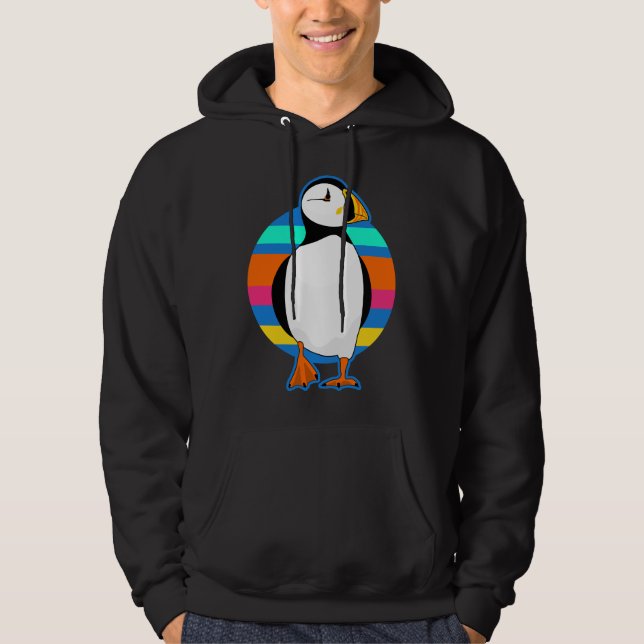 Puffin Retro Puffin Hoodie (Framsida)