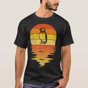 Puffin retro sunset 70s kräkning Puffin T Shirt