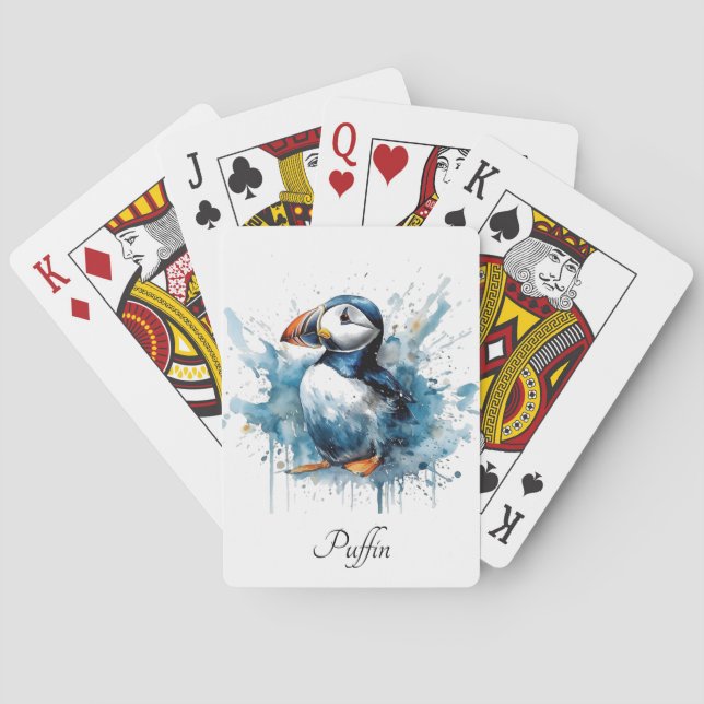 Puffin Splash, anpassad Casinokort (Baksidan)