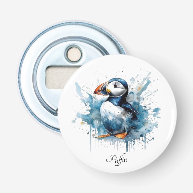 Puffin Splash, anpassad Flasköppnare (Framsidan)