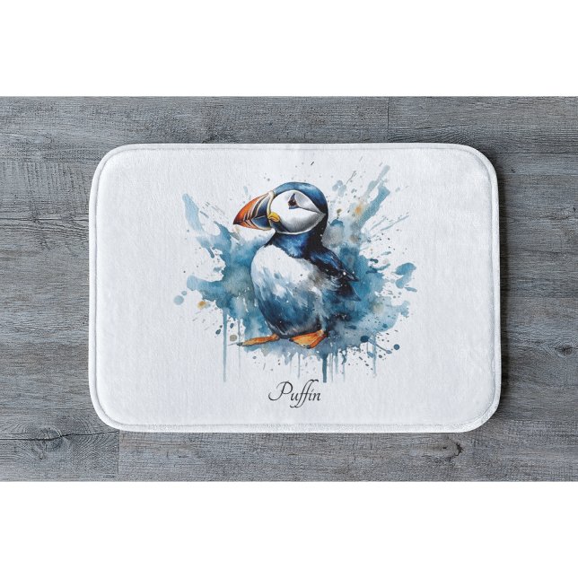 Puffin Stänk, anpassningsbar Badrumsmatta (Skapare uppladdad)