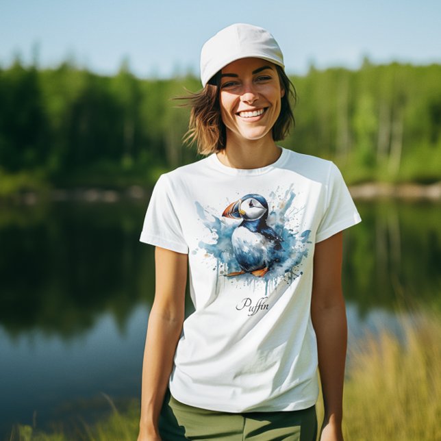 Puffin Stänk, anpassningsbar T Shirt (Skapare uppladdad)
