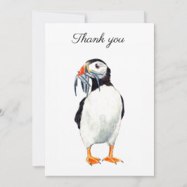 Puffin Thank you card Tack Kort