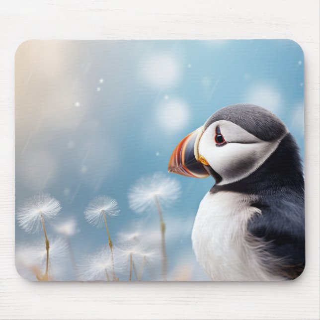 Puffin Vild Bird Animal Tranquil fredligt Musmatta (Framsidan)