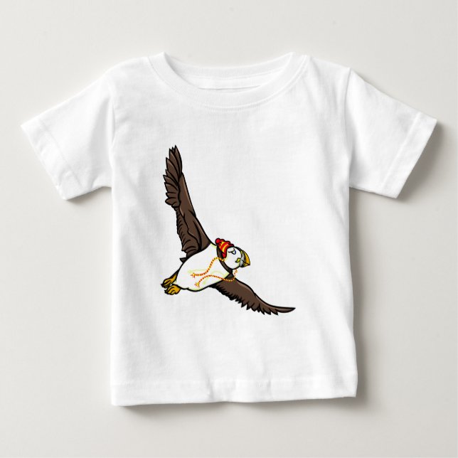 Puffin Wat A Knitted Hat T Shirt (Framsida)