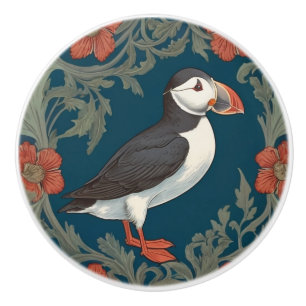 Puffin William Morris stil Höger Sea Bird Knopp