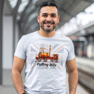 Puffing Billy Steam Tåg English Locomotive T Shirt