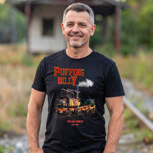 Puffing Billy Steam Tåg English Locomotive T Shirt