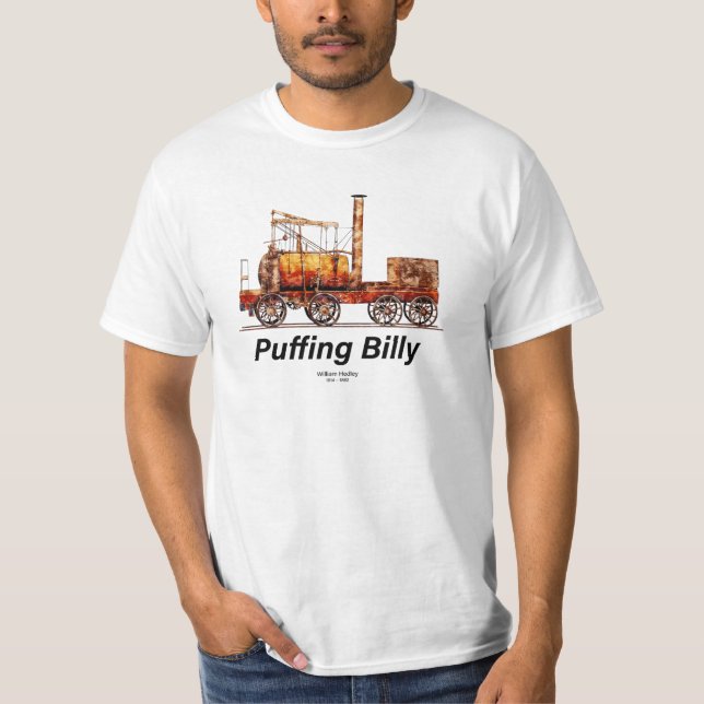 Puffing Billy Steam Tåg English Locomotive T Shirt (Framsida)