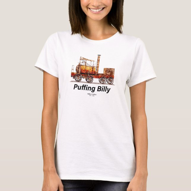 Puffing Billy Steam Tåg English Locomotive T Shirt (Framsida)