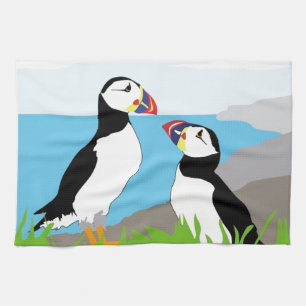 Puffinhavsfåglar Kökshandduk