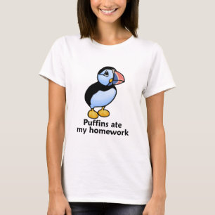 Puffins åt min läxa t shirt