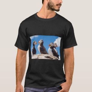 Puffins Birds Perched Nature T Shirt
