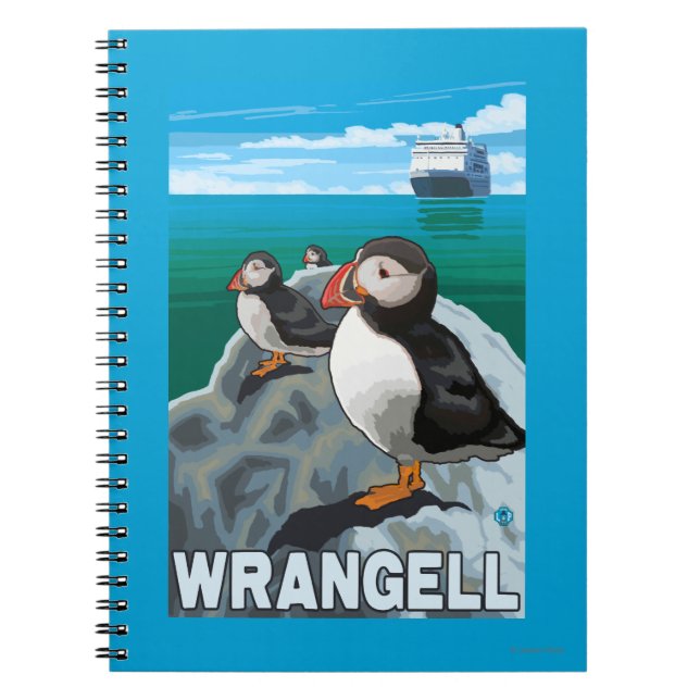 Puffins & Cruise Frakt - Wrangell, Alaska Anteckningsbok (Framsidan)