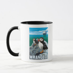 Puffins & Cruise Frakt - Wrangell, Alaska Mugg