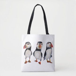 puffins i september tygkasse
