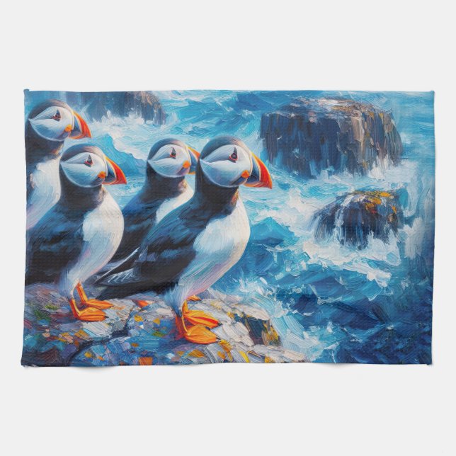 Puffins Kökshandduk (Horisontell)