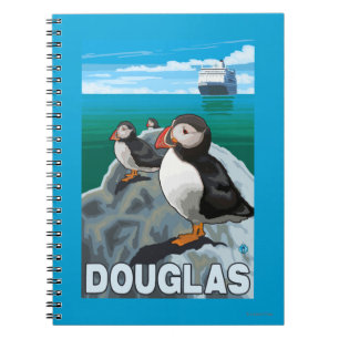 Puffins & kryssningfrakt - Douglas, Alaska Anteckningsbok