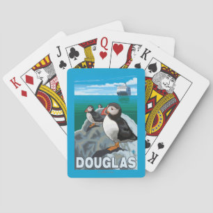 Puffins & kryssningfrakt - Douglas, Alaska Spelkort