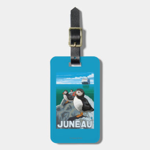 Puffins & kryssningfrakt - Juneau, Alaska Bagagebricka